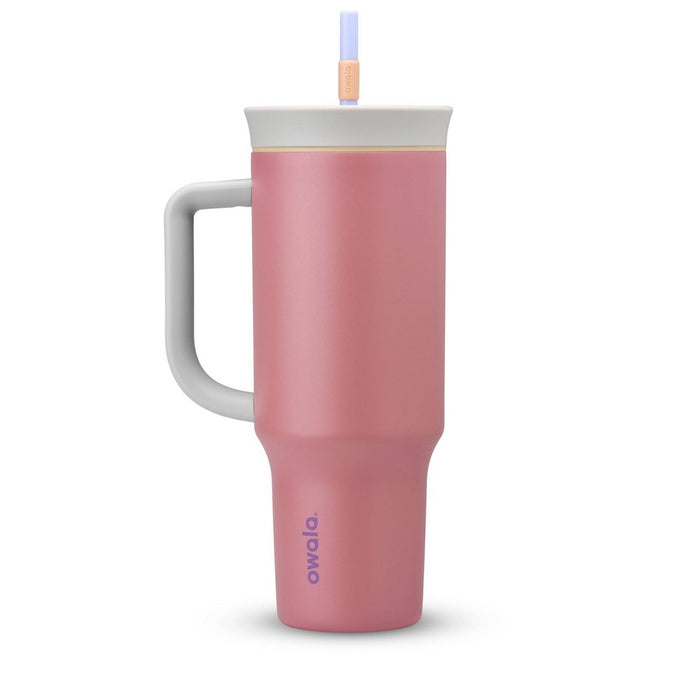 Owala 40oz Stainless Steel Tumbler with Handle - Pink Taupe