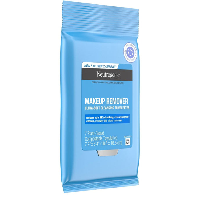 Neutrogena Facial Cleansing Makeup Remover Wipes - Travel Size - 7ct