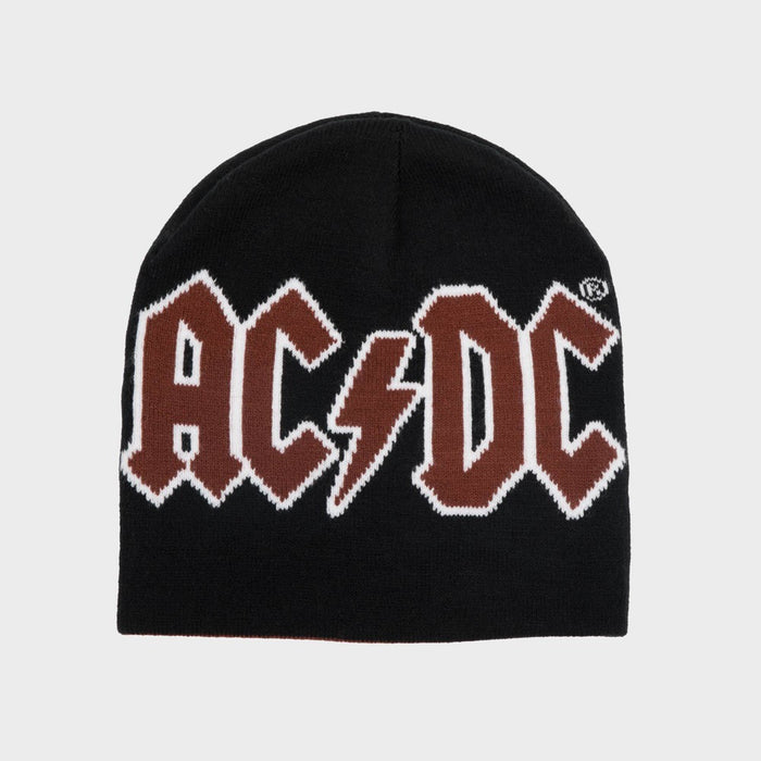 Men's AC/DC Acrylic Reversible Beanie - Black