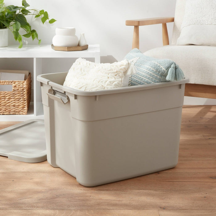 20gal Latching Storage Tote Gray - Brightroom