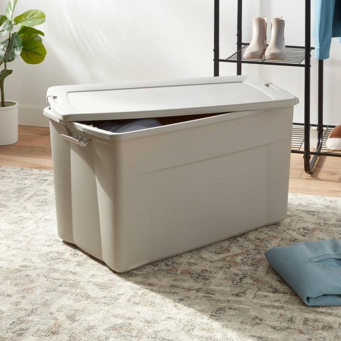 45gal Latching Wheeled Tote Gray - Brightroom (LOCAL PICKUP ONLY)