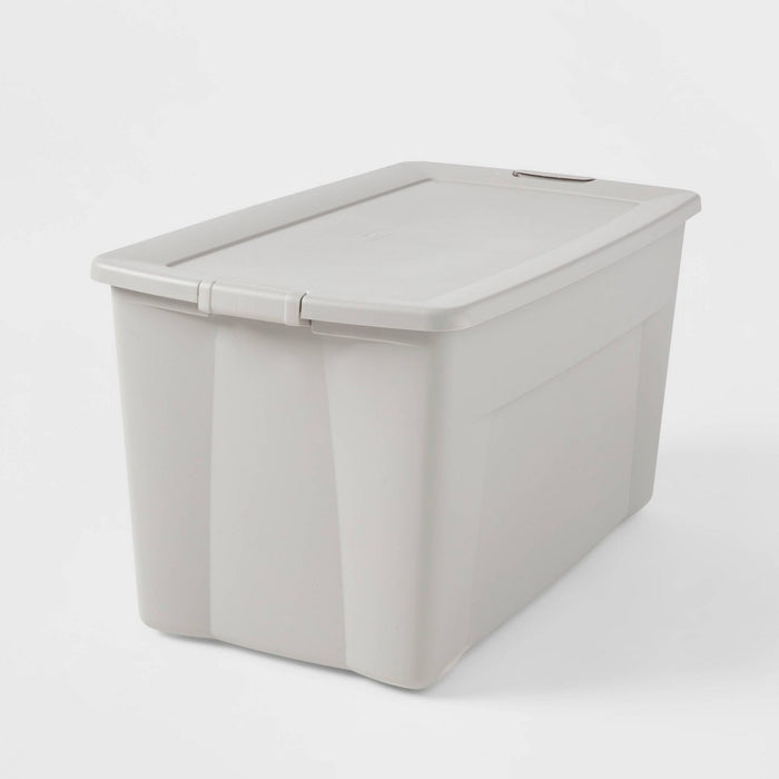 45gal Latching Wheeled Tote Gray - Brightroom (LOCAL PICKUP ONLY)