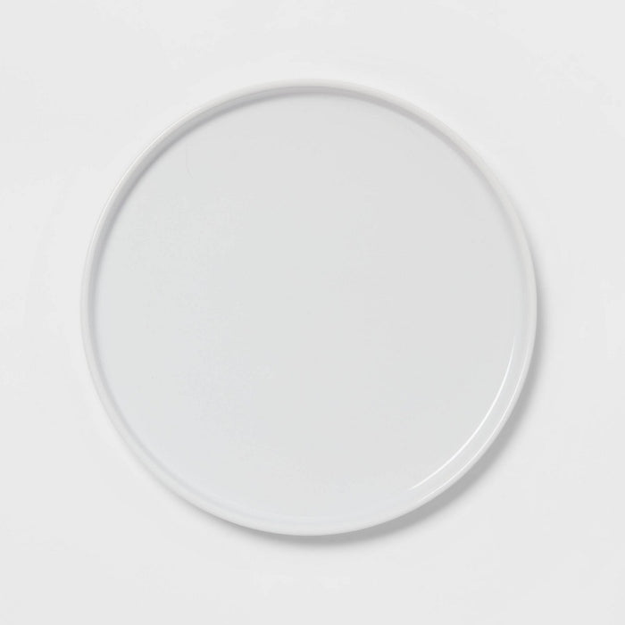 10.5" Stoneware Stella Dinner Plate White - Threshold