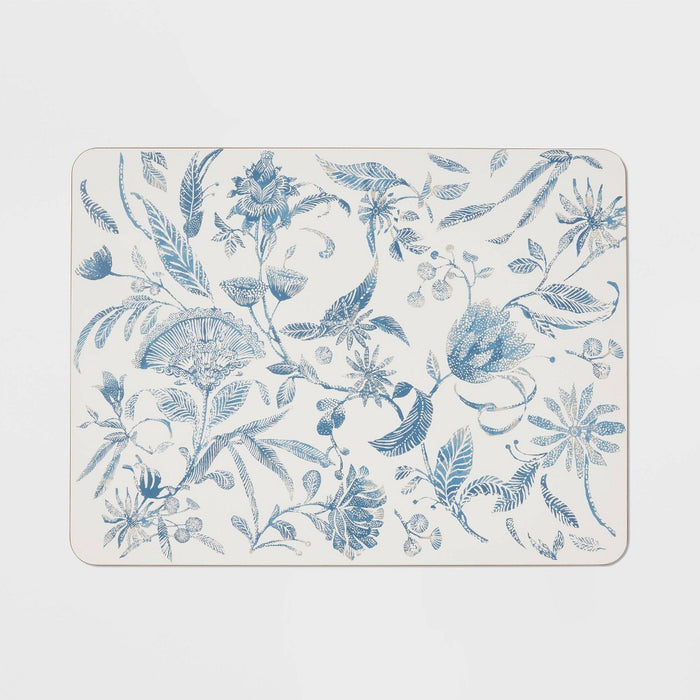 Cork Floral Placemat Blue - Threshold