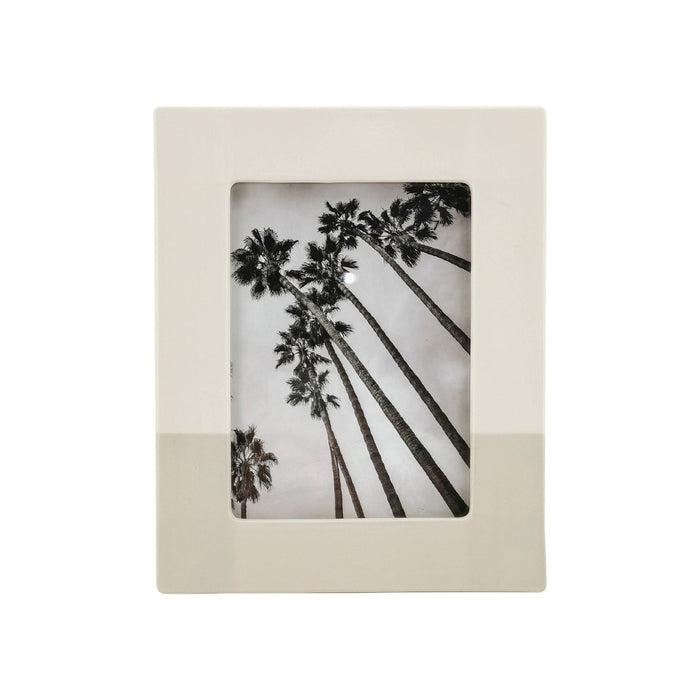 5" x 7" Stoneware Single Image Frame with Hand Painted Finish Cream - Threshold