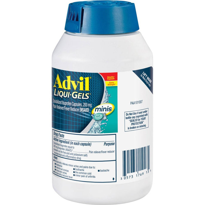 Advil Pain Reliever/Fever Reducer Liqui-Gel Minis - Ibuprofen (NSAID) - 200ct