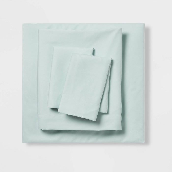 Twin/Twin XL Microfiber Solid Sheet Set Mint - Room Essentials