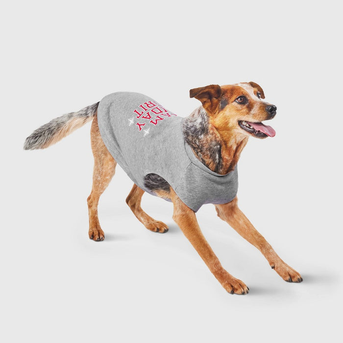 Team Holiday Spirit Matching Family Dog Sweatshirt - Wondershop - Gray - S