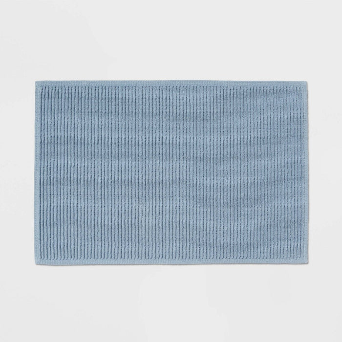 20"x30" Performance Plus Bath Mat Solid Light Blue - Threshold