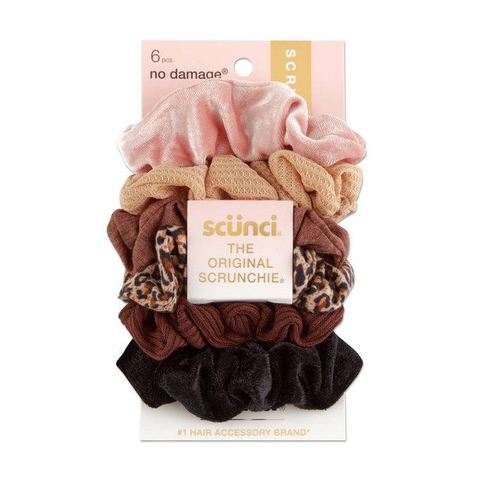 scunci Mixed Neutral Scrunchies - 6pk