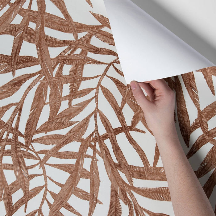 Tropical Palm Peel & Stick Wallpaper Brown - Threshold