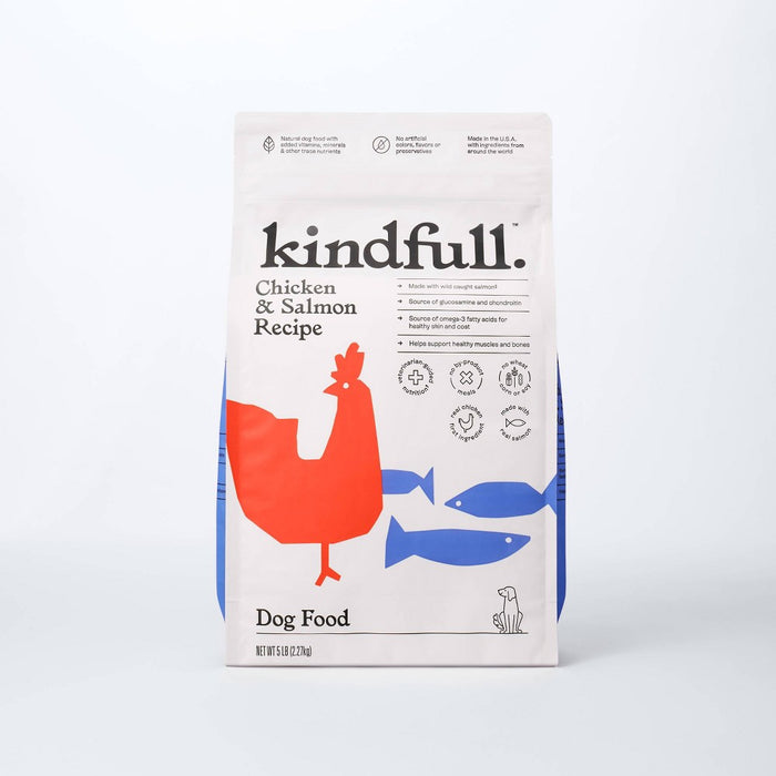 Chicken and Salmon Recipe Dry Dog Food - 5lbs - Kindfull