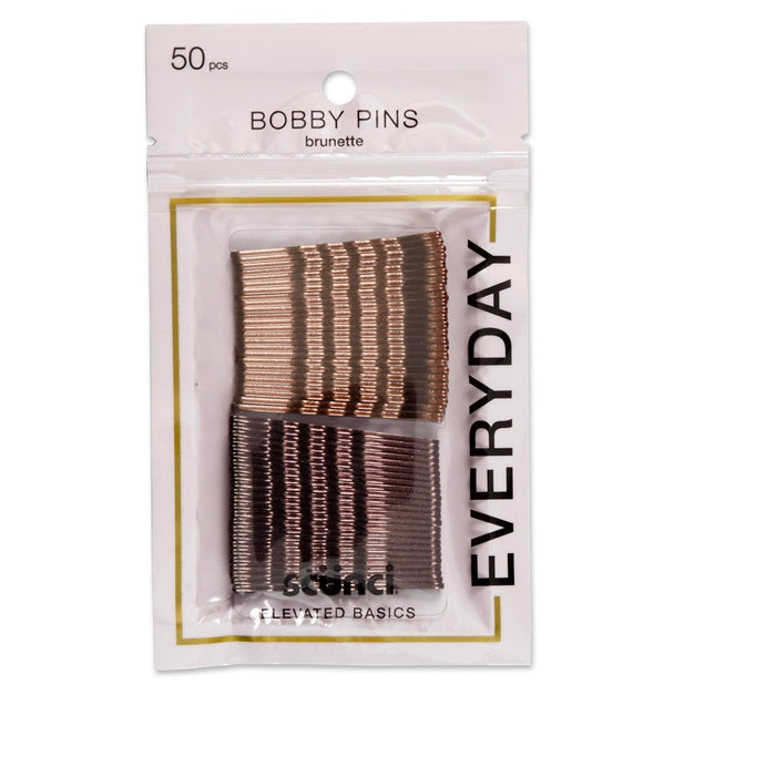 scunci Bobby Pins - Brunette - 50ct