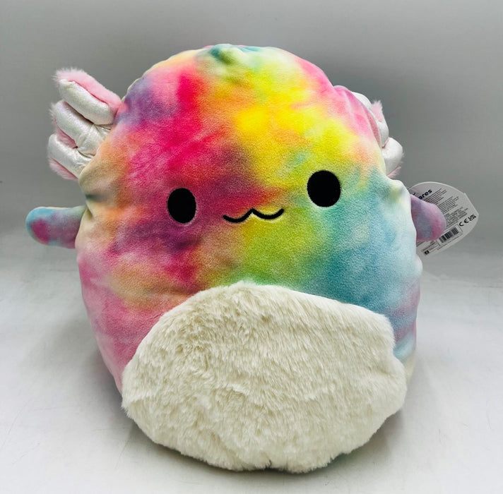 Squishmallows 11" Tinley Rainbow Tie-Dye Axolotl Little Plush