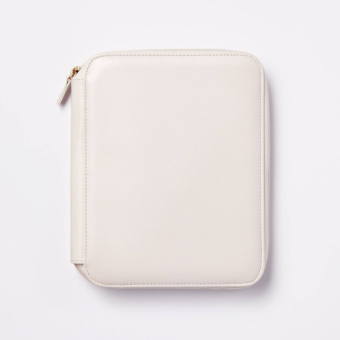 Zipper Tech Case with Pockets and 60 Page 0.3" Rule Notebook Blush - Threshold