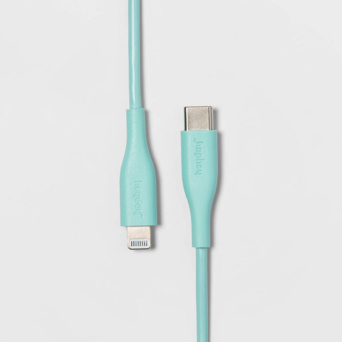 3' Lightning to USB-C Round Cable - heyday Spring Teal