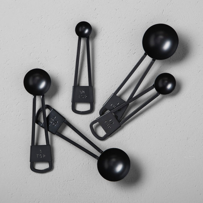 5pc Measuring Spoon Set Matte Black - Hearth & Hand with Magnolia