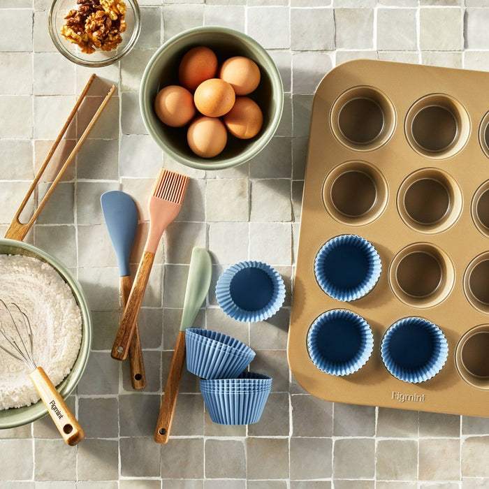 12ct Silicone Baking Cups Blue - Figmint