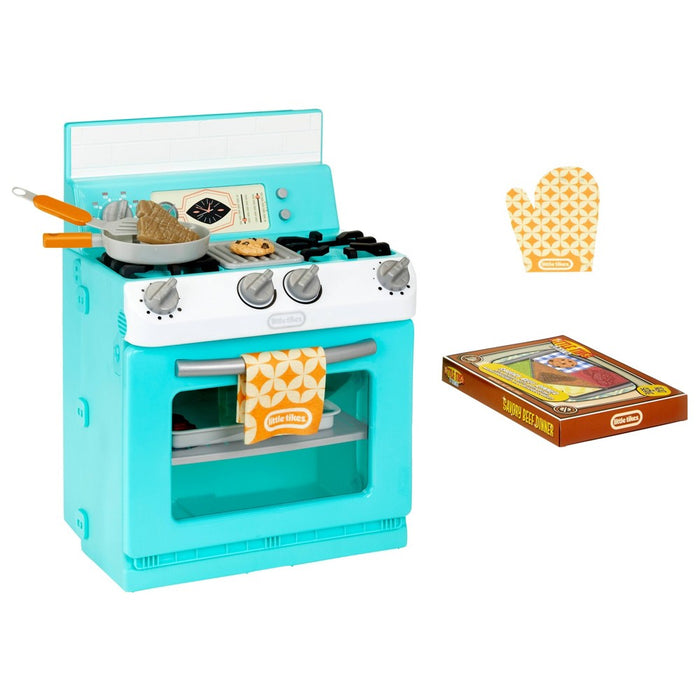 Little Tikes Retro '50s Inspired Oven Realistic Pretend Play Kitchen Appliance