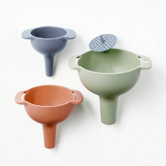 4pc Plastic Funnel Set with Mini Strainer - Figmint