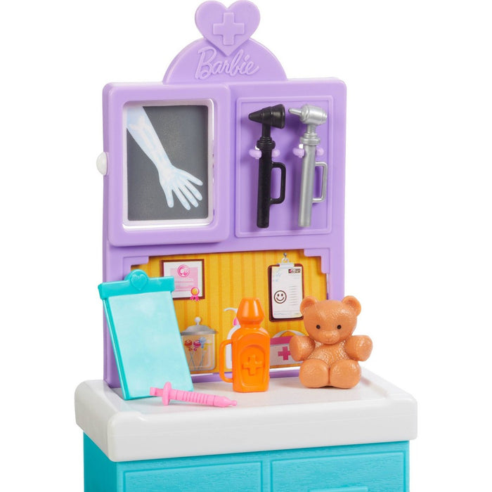Barbie Pediatrician Doll and Doctor Playset with Accessories, Purple Scrubs