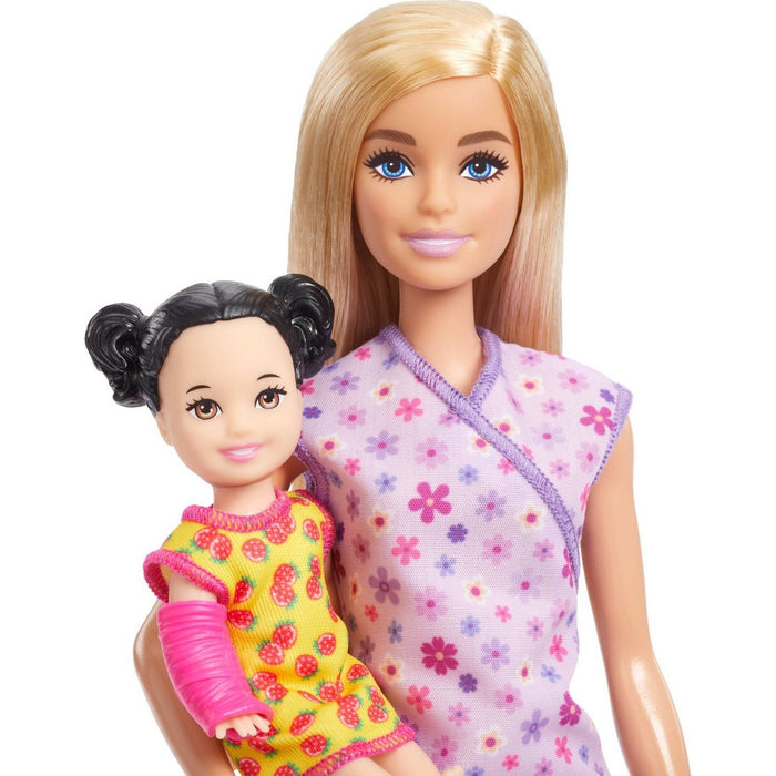 Barbie Pediatrician Doll and Doctor Playset with Accessories, Purple Scrubs