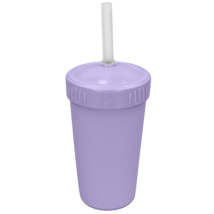 Re-Play 10 fl oz Recycled Straw Cup with Silicone No-Pull-Out Straw - Lavender