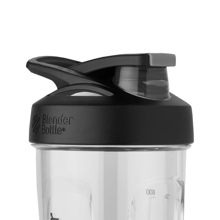 BlenderBottle Strada 28oz Tritan Water Bottle with Lid - Clear/Black