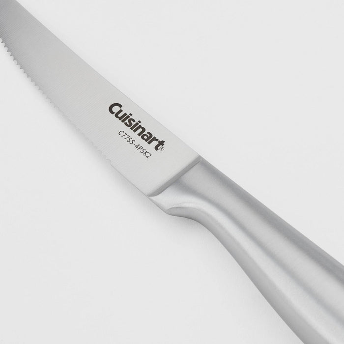 Cuisinart 4pc Stainless Steel Hollow Handle Steak Knife Set Silver