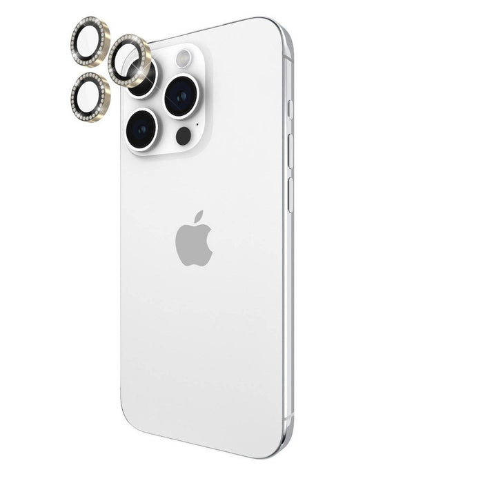 Kate Spade New York Apple iPhone 15 Pro/iPhone 15 Pro Max Aluminum Ring Lens Protector - Stone Gold