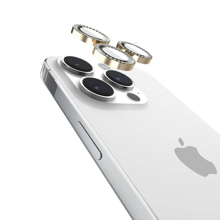 Kate Spade New York Apple iPhone 15 Pro/iPhone 15 Pro Max Aluminum Ring Lens Protector - Stone Gold