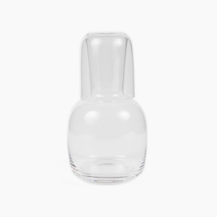 Clear Water Carafe and Glass