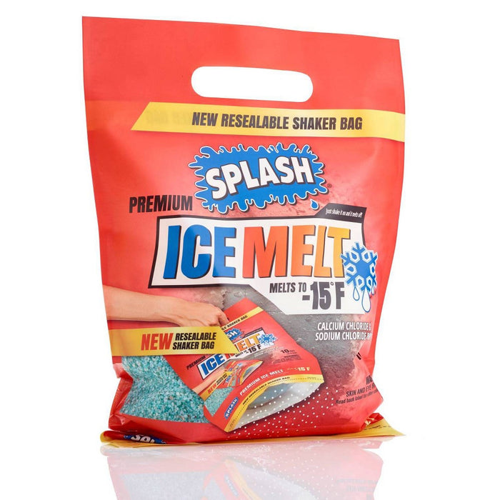 SPLASH 10lbs Premium 15F Ice Melt Resealable Shaker Bag