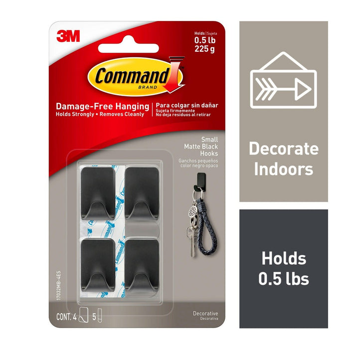 Command Decorative Hooks Black