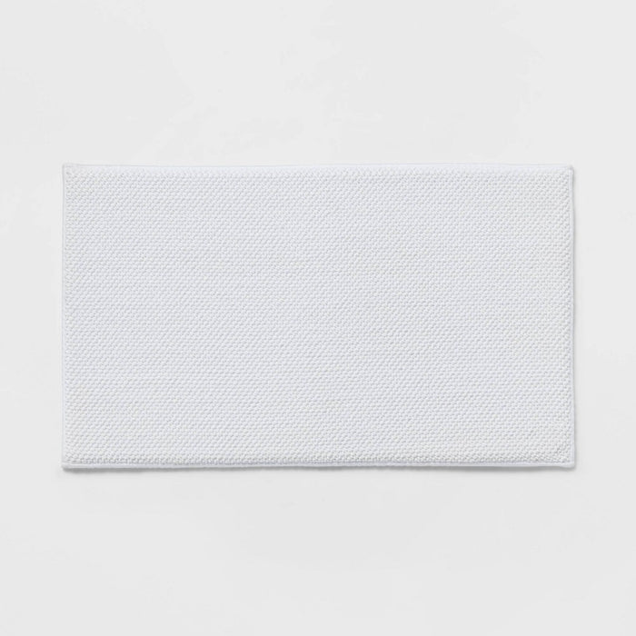 20"x34" Performance Plus Cotton Memory Foam Bath Rug White - Threshold
