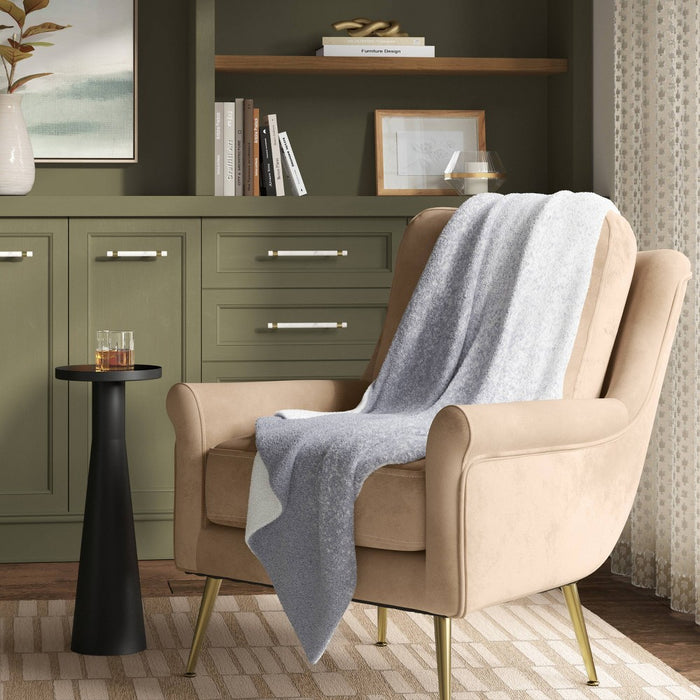 Reversible Ombre Cozy Feathery Knit Throw Blanket Blue/Gray - Threshold