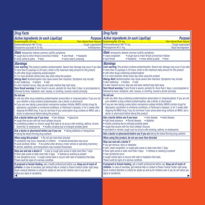 Vicks DayQuil & NyQuil Ultra Concentrated Cold & Flu Medicine Liquicaps - 96ct