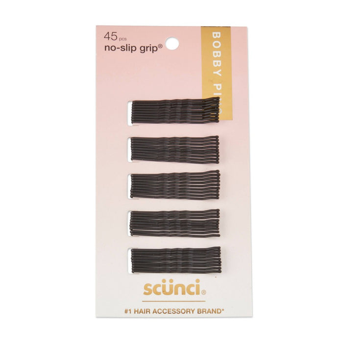 scunci Matte Black No Slip Grip Bobby Pins- 45ct