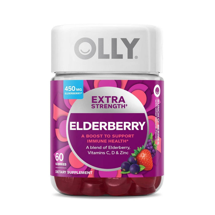 OLLY Extra Strength Immunity Gummies - Elderberry - 60ct