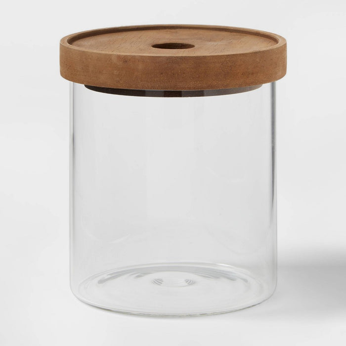 Glass Storage Canister with wood lid - Small - Threshold
