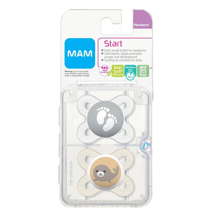 MAM Start Pacifier 0+m - 2pk - Clear