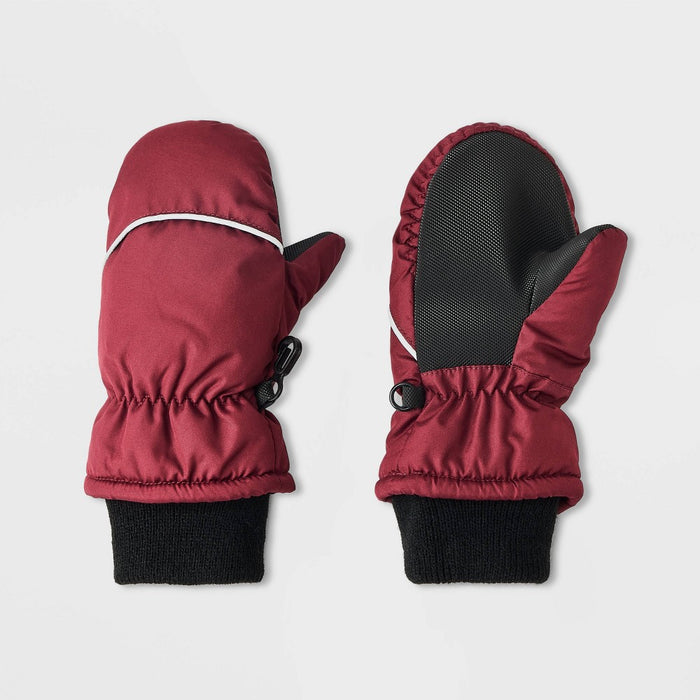 Baby Snow Mittens - Cat & Jack Burgundy 12-24M