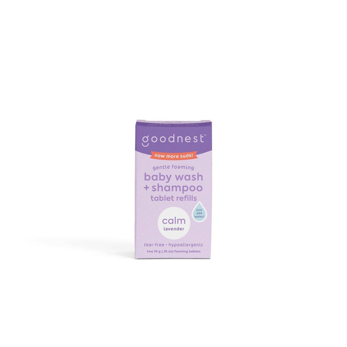 Goodnest 2-in-1 Baby Wash and Shampoo Tablet Refills - Calm Lavender - 12oz