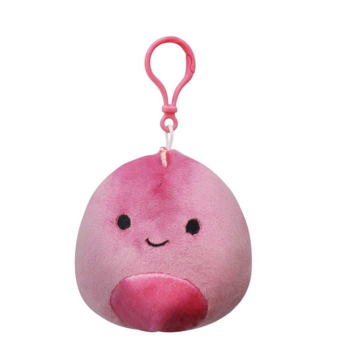 Squishmallows 3.5" Poleena the Wine Red Dino Clip-On Plush Toy