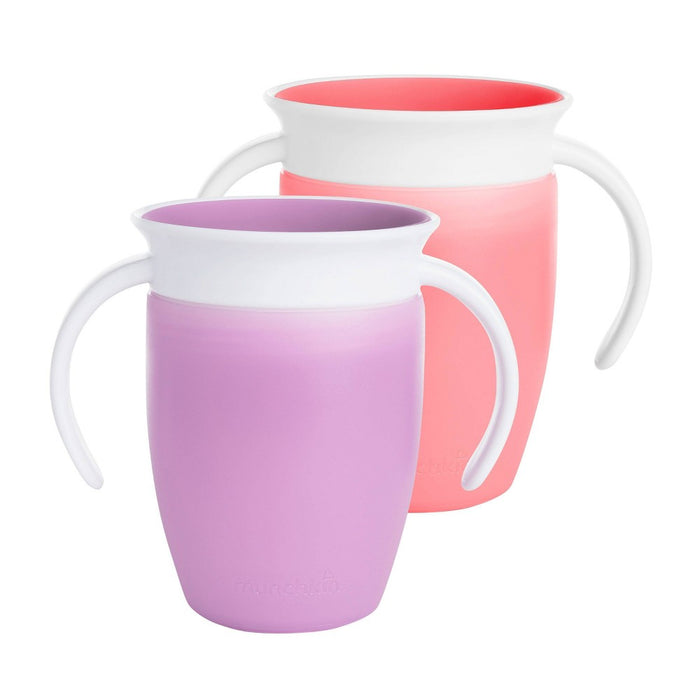 Munchkin Miracle 360 2pk Trainer Cup - Pink/Purple - 14oz