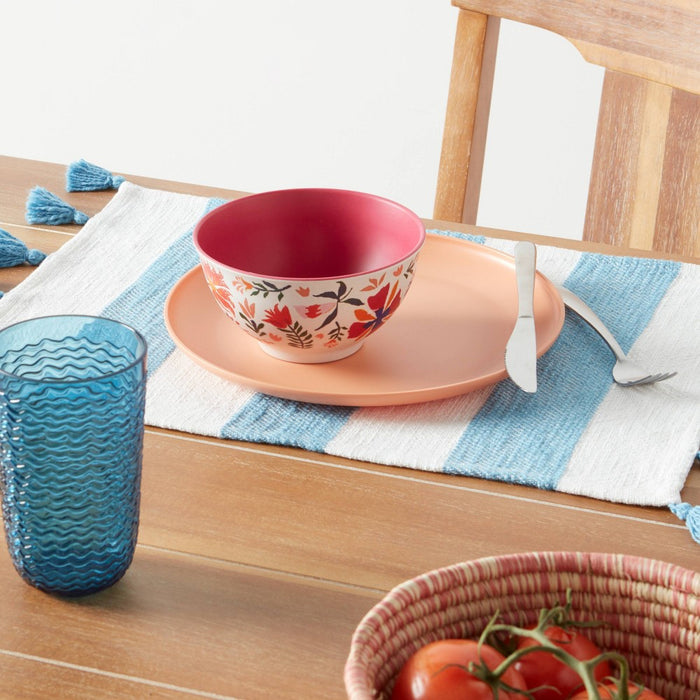 Cotton Preppy Stripe Placemat Blue/White - Opalhouse