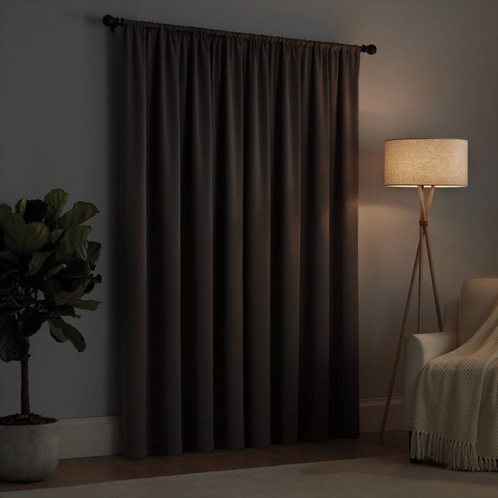54"x84" Solid Thermapanel Room Darkening Curtain Panel Beige - Eclipse