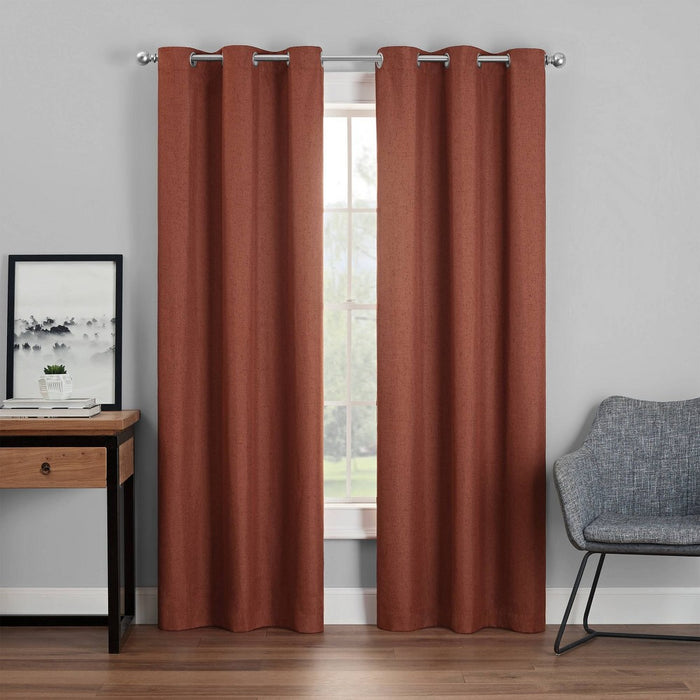 1pc 42"x84" Blackout Windsor Curtain Panel Burnt Henna - Eclipse