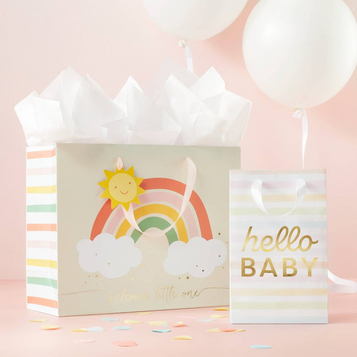 "Welcome Home Little One" Baby Medium Gift Bag - Spritz
