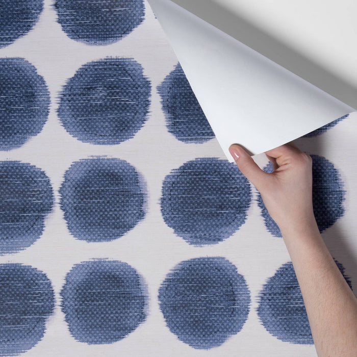 Textile Dot Peel & Stick Wallpaper Blue - Opalhouse